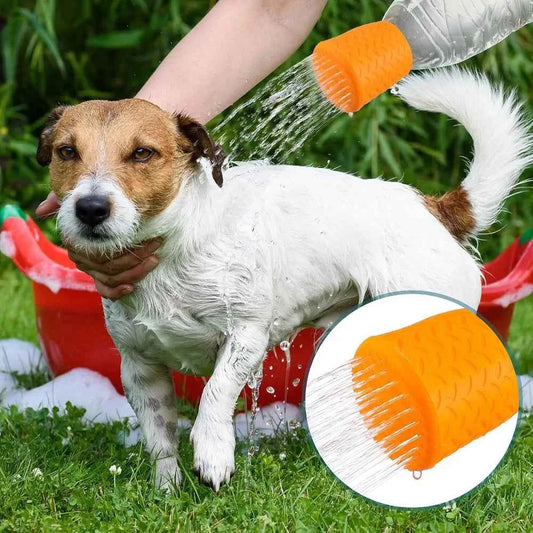 Portable Outdoor Shower for Dogs, Bottle Attachment Sprayer for 16oz-2L Bottles, 3 Colors
