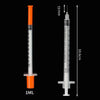 20/50/100Pcs Disposable Veterinary Syringe Manual Push Syringe 0.3/0.5/1ml Needle Farm Animal Syringe with Needles Cat Dog Pig