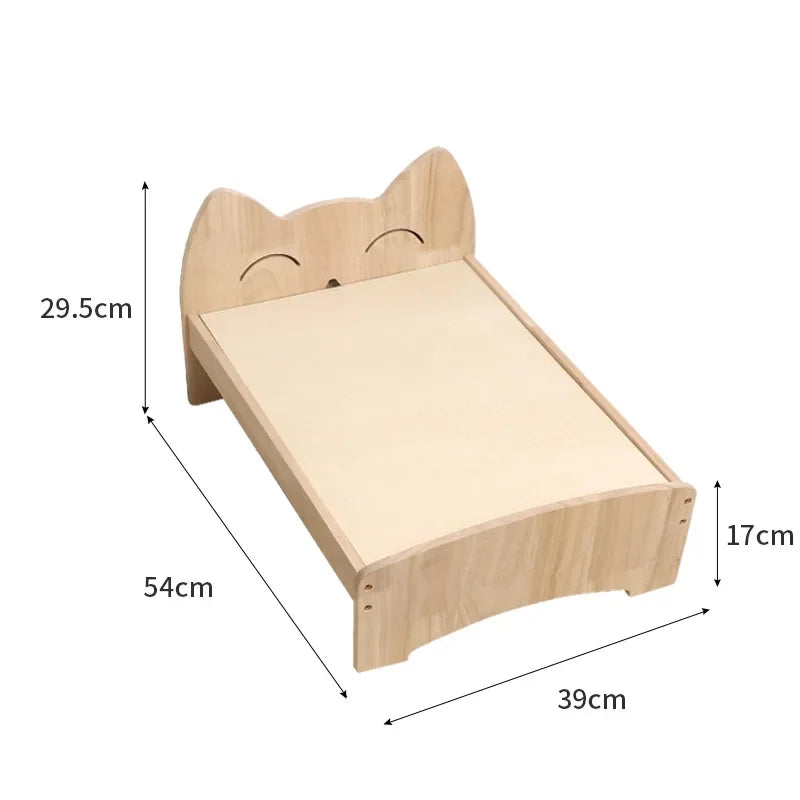 summer and winter four-season universal floor-standing wooden removable and washable princess bed cat bed - Play Paws Toys