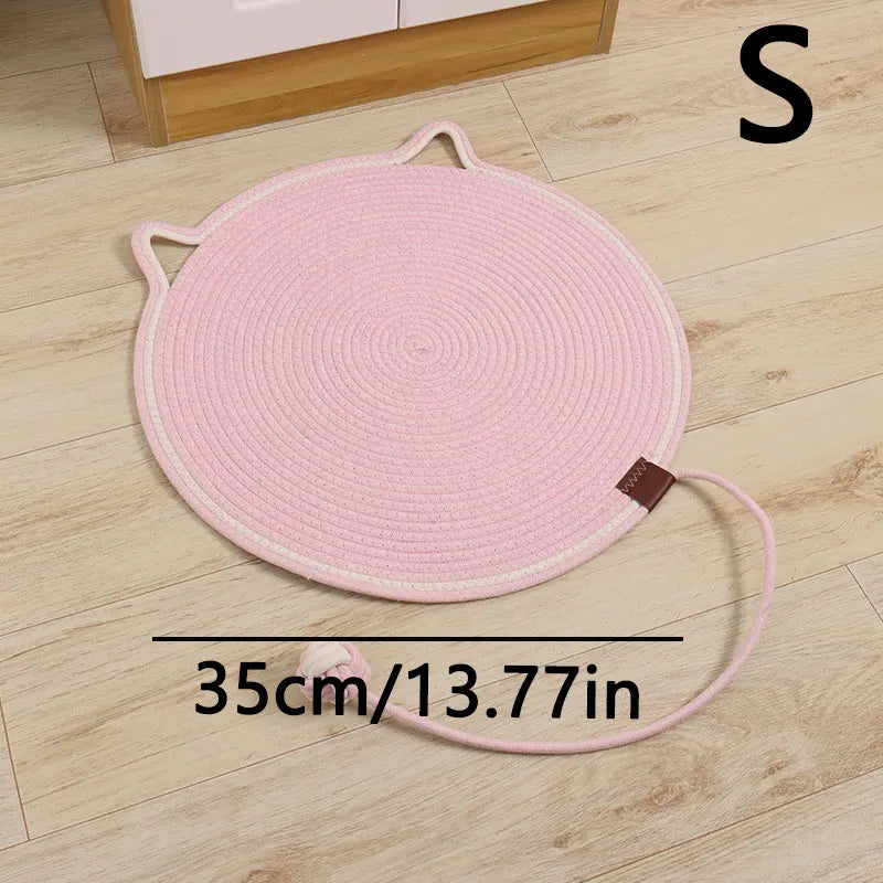 Round Cat Scratch Pad Cotton Rope Pet Sleeping Cat Scratch Board Sofa Furniture Paw Protector