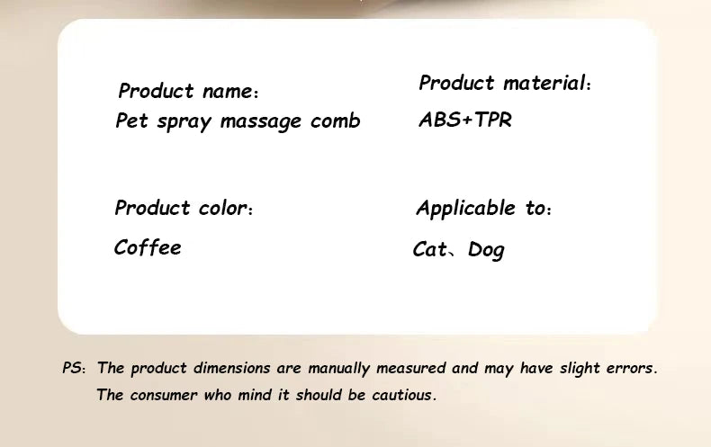 Cat Steam Brush 3 in 1 Electric Pet Brush Cat Hair Brushes Massage Dog Brush Spray Comb Pet Grooming Hair Removal Combs