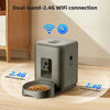 2L Push Button WiFi Camera USB Automatic Pet Feeder Smart Cat Feeder Slow Dog Feeder with Timer Video Pet Feeder Food Bowl#Color