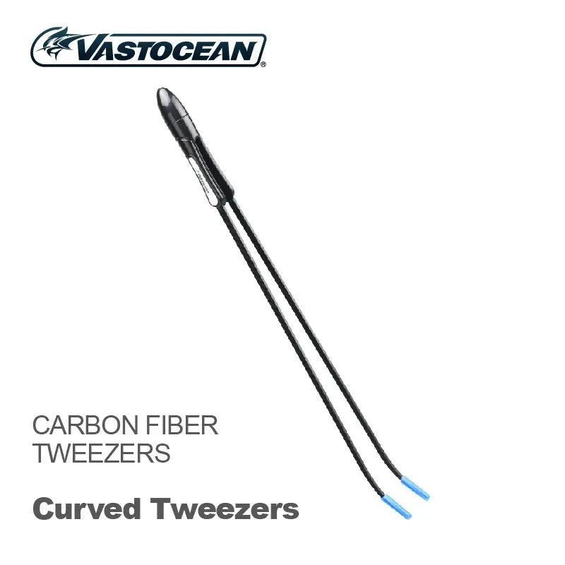 Vastocean Coral Tweezers High Carbon Fiber Suspendable Coral Tweezers Coral Tool Holder Straight Tweezers Curved Tweezers 495mm