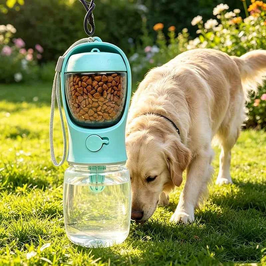Portable Dog Cat Water Bottle with Storage Food and Water Container for Puppy Pets dogs Feeder Bowl Outdoor Travel Pet supplies