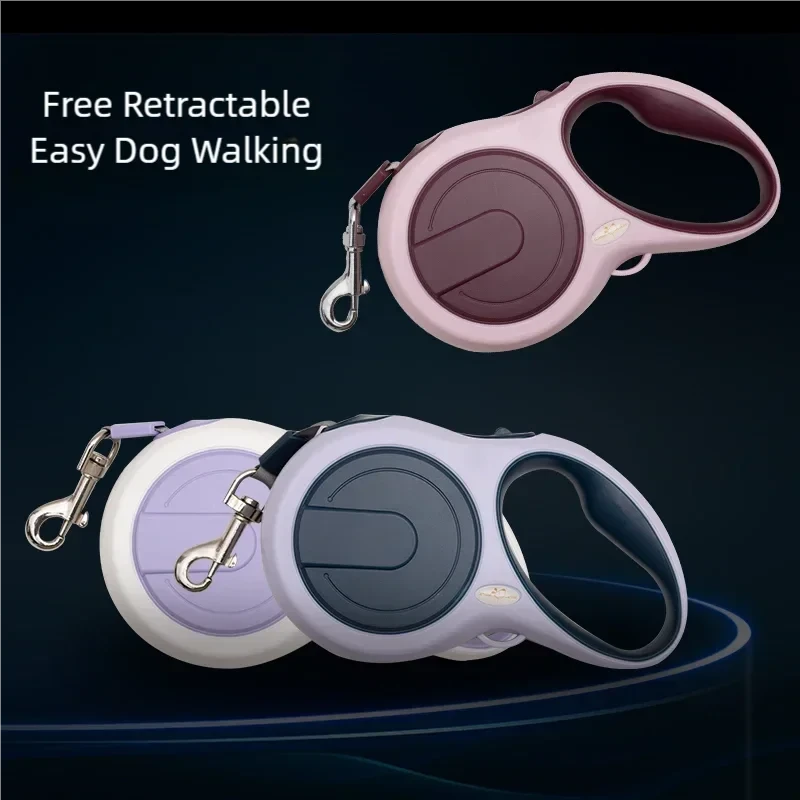 5m Dog Leash Strong Nylon Retractable Roulette Collar For Small Medium Large Dogs Cats Automatic Retractable Durable Pet Supplie