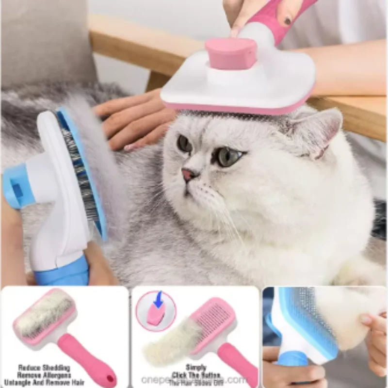 Pet Hair Remover Brush for Dogs And Cats Long Hair Grooming Comb Bath Cleaning Brush Essential Pet Supplies
