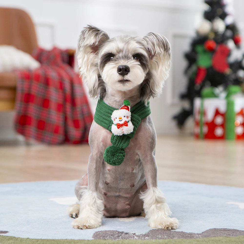 Winter Warm Puppy Dog Cat Scarf Christmas Cute  Pet Accessories for Small Medium Dogs Poodle Yorkshire Scarves mascotas Products