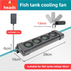 Aquarium fish tank automatic temperature control fan tank cooling aquarium fan water cooling mute 1 2 3 4 5 6