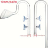 High Borosilicate Glass Lily Pipe Inflow Outflow - Fish Tank Water Surface Skimmer Filter for Crystal Clear Planted Aquariums