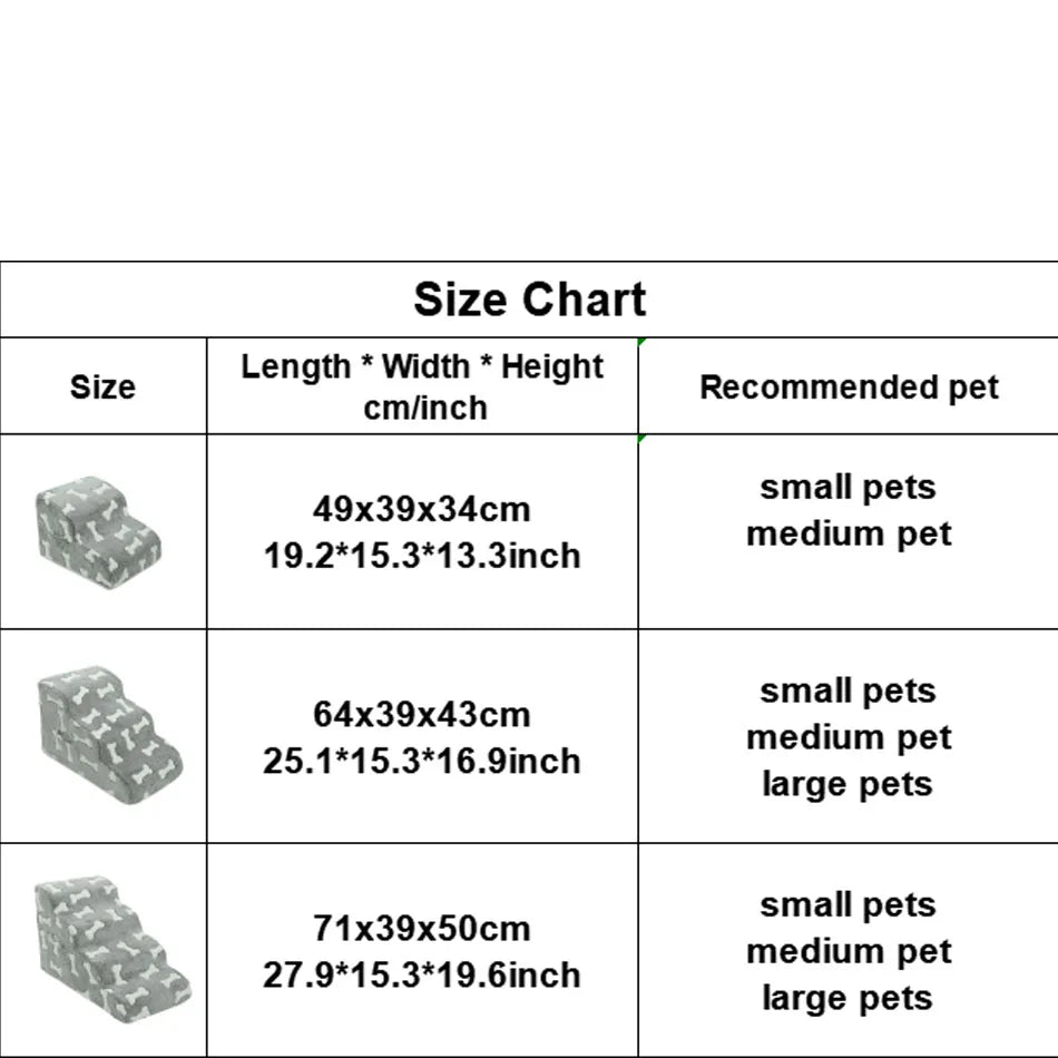 Dog Steps Ramp Pet Ladder 2 3 4 Step Stairs for Older Dogs and Pets with Joint Pain Cat Dog Ladder Ramp