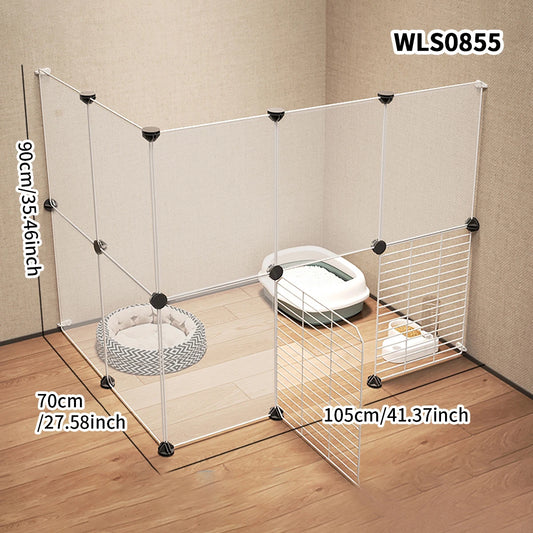 Pet Fence Kitten Isolation Door Dog Cage Kitten Guardrail Iron Small Size Dogs Teddy Indoor Kennel Home Rabbit Fence Cat Cage - Play Paws Toys