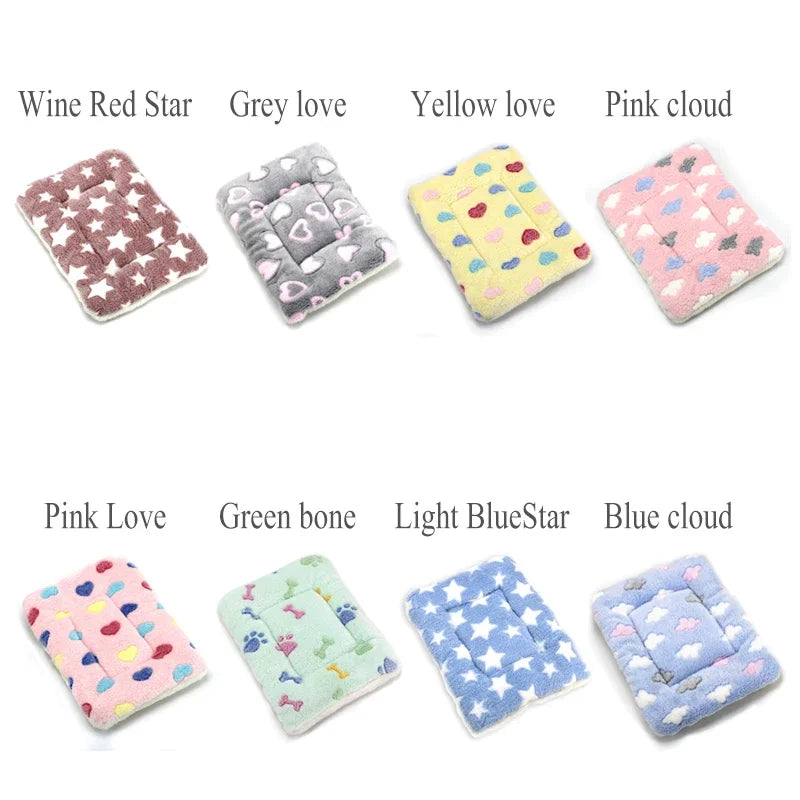 Thickened Pet Soft Fleece Pad Pet Blanket Bed Mat for Puppy Dog Cat Sofa Cushion Keep Warm Sleeping Cover Cushion Home Rug Kot - Play Paws Toys