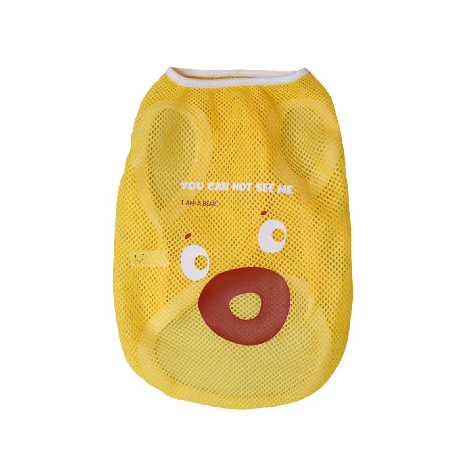 Dog Clothes Summer Cool Mesh Dog Vests Tank Top Compared To Bear Golden Hair Thin Breathable Cartoon Print XS-6XL