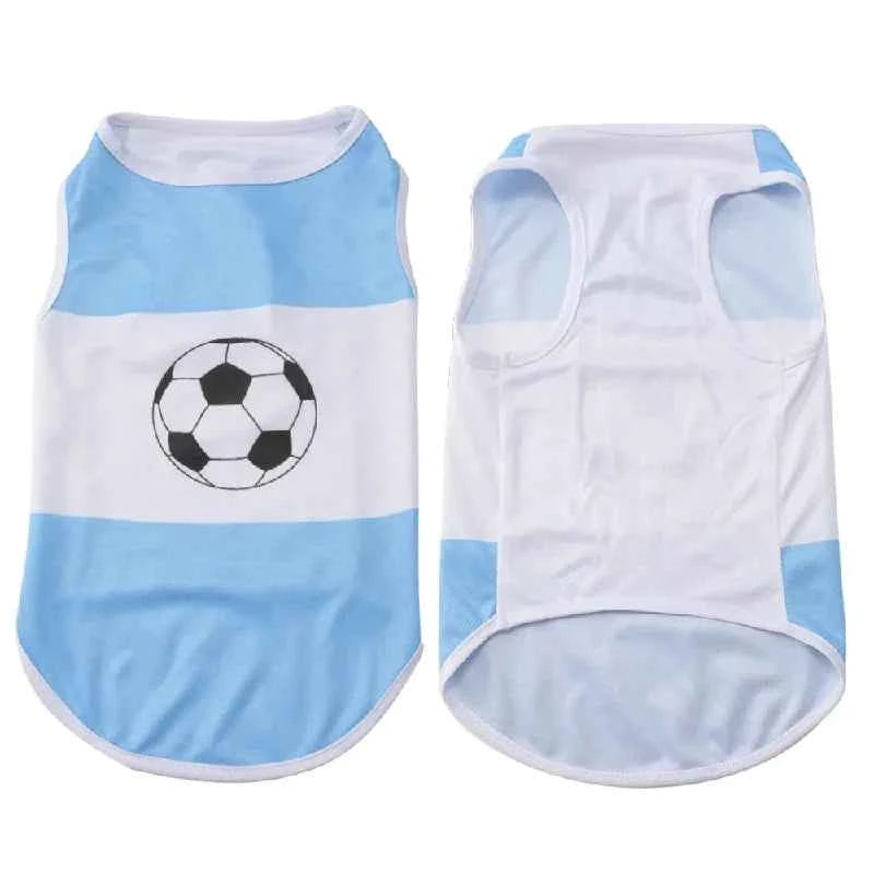Pet Dog Clothes Football Jersey Dog Shirt Outfit Wear National Flag of Spain France Germany Netherlands Italy Argentina Brazil