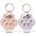 Memorial Leather Pet Hair Storage Bag Cat Paw Keychain Kitten Souvenir Fur Container Pendant Portable Handmade Key Accessories