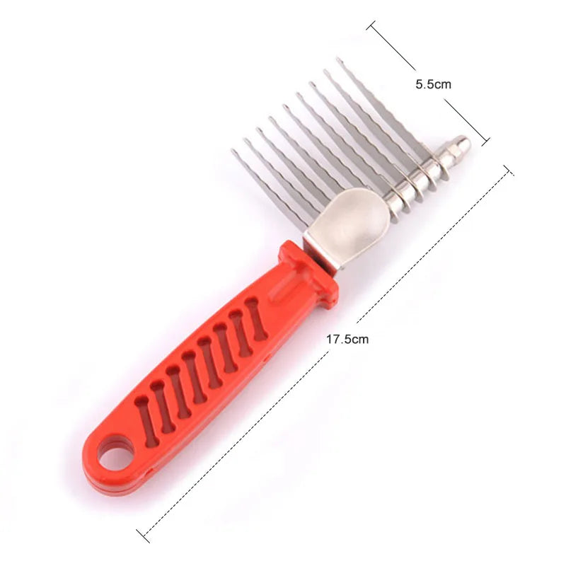 Pet Open Knot Comb Dematting Razor Rake Brush Dog Comb Grooming Tools Removes Knots Matted Fur & Tangles Gently For Dogs & Cats