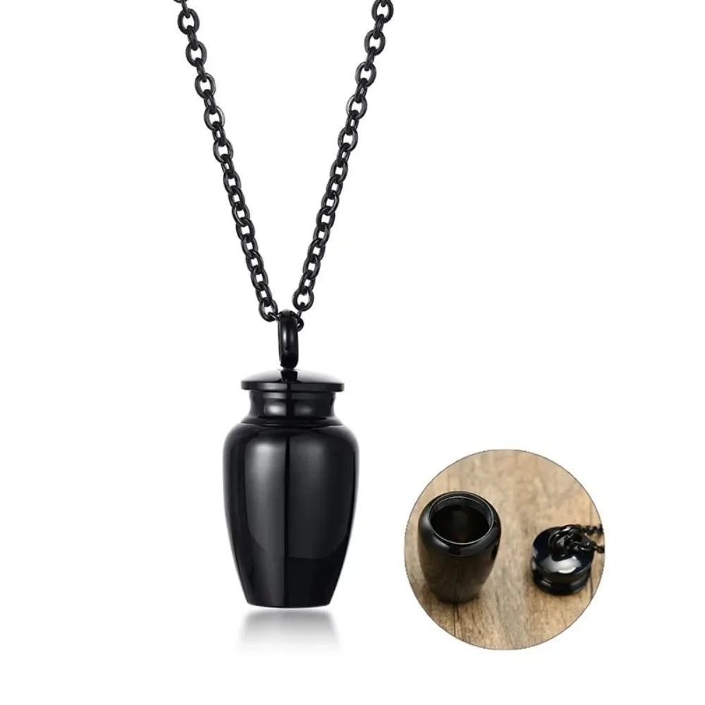 High Quality Mini Bone Ash Pendant Removable Stainless Steel Cinerary Urn with Necklace Well Sealed Memorial Pendant Jar