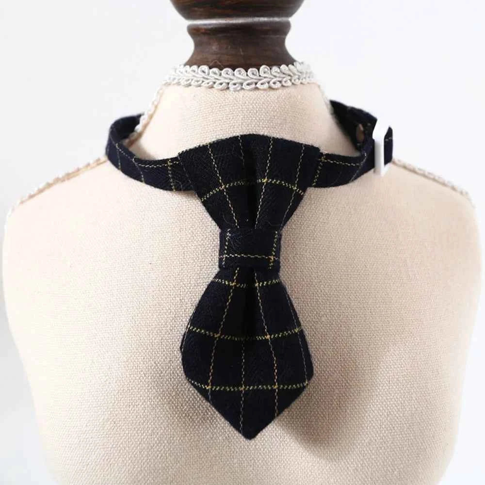 Pet Accessories for Dogs Cats Bowtie British Style Puppy Plaid Tie Breakaway Bowknot Collar for Small Dog Cat Gentleman Costume