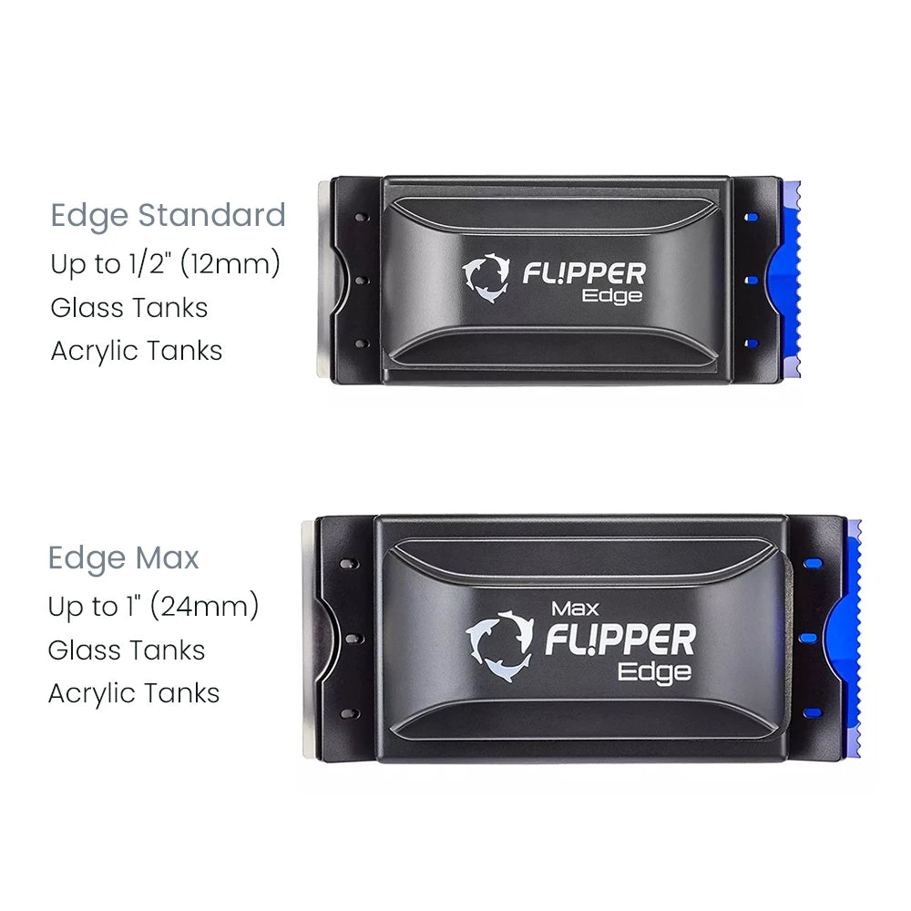 Flipper Edge Standard Max 2 in 1 Floating Magnetic Glass Acrylic Fish Tank Aquarium Algae Cleaner with Dual Blades