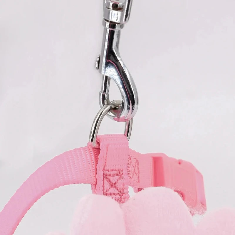 Cute Angel Wing Pet Rabbit Harness and Leash for Cats Rabbits Personalized Rabbit Harnesses Bunny Accessories Hamster Clothes