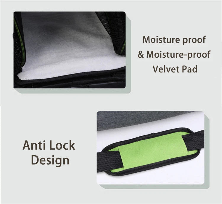 Cat Bag Foldable Large Capacity Cat Outdoor Car Expansion Portable Pet Handbag Breathable Diagonal Cross Bag for Cats and Dogs - Play Paws Toys