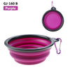 1PC 350ml Soft Silicone Pet Dog Bowl Folding Travel For Portable Collapsible Food Water Feeding Hanging Storage Odorless
