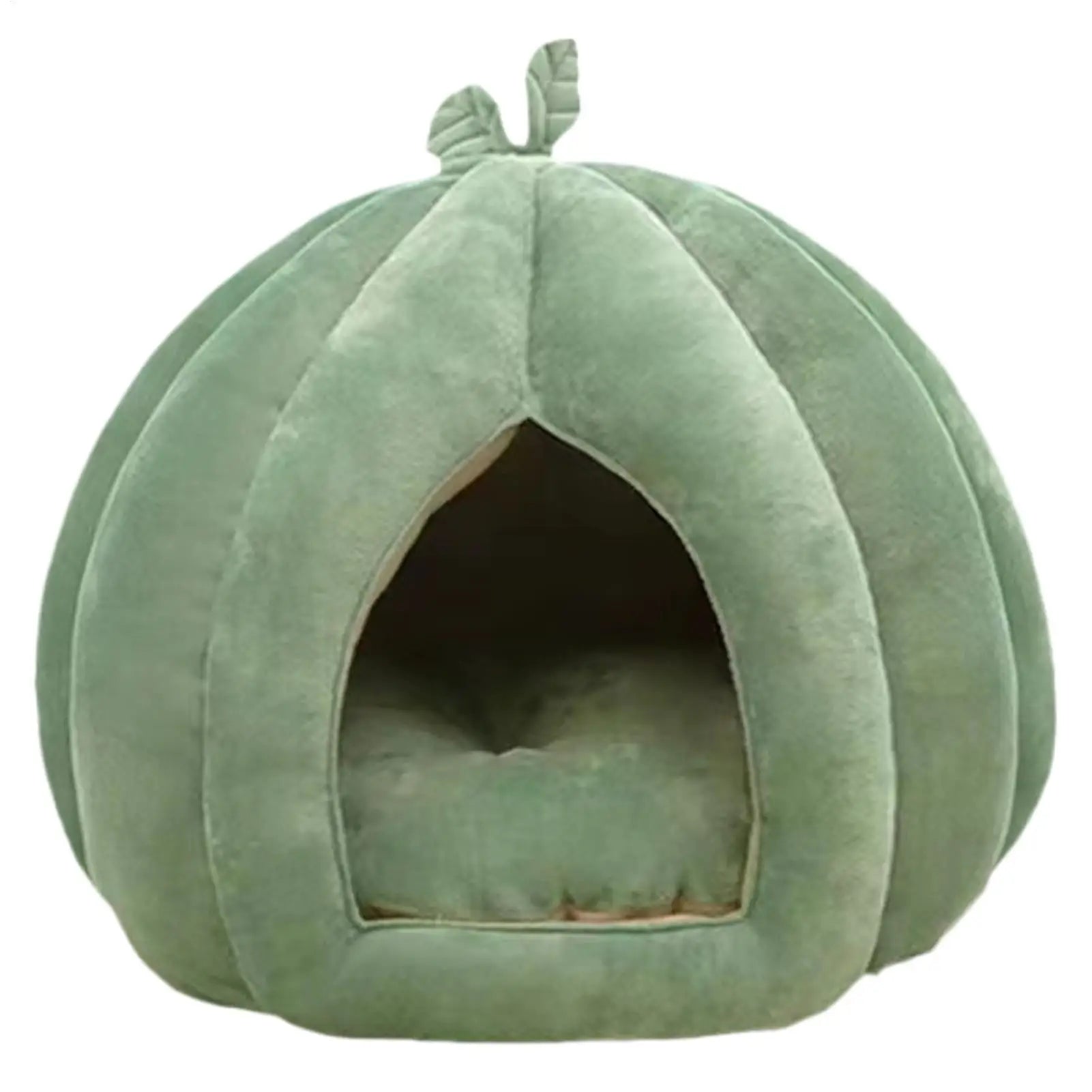 Thickened Halloween Pet Bed Enclosed Cat Nest Warm Cat Bed Pumpkin Shape Pet Sleeping House for Cats Washable Cat Sleeping Bed - Play Paws Toys