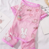 Cartoon Print Cat Cooling Jumpsuit Ultra-thin Breathable Mesh Dog Sunscreen Clothes Sun Protection Pet Four-legged Clothes