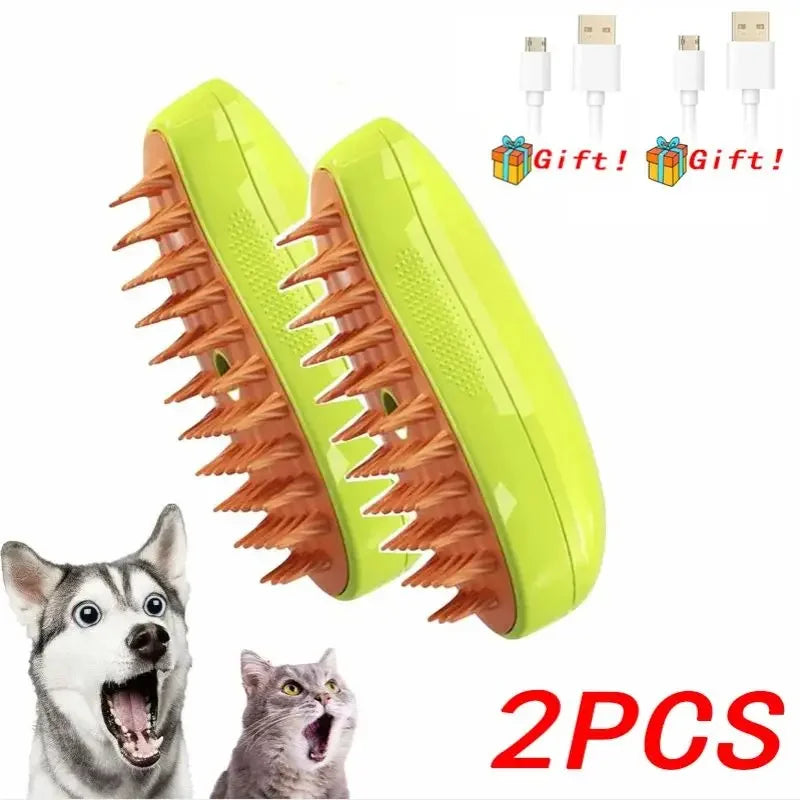 3 in 1 Pet Brush Cat Steam Brush Comb Dog Brush Electric Spray Cat Hair Brushes Massage Pet Grooming Hair Removal Combs