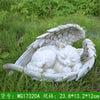 Pet Tombstone Dog Cat Tombstone Memorial Stone Personalized Memorial Stone Resin Statue Creative Angel Dog Cat Ornament