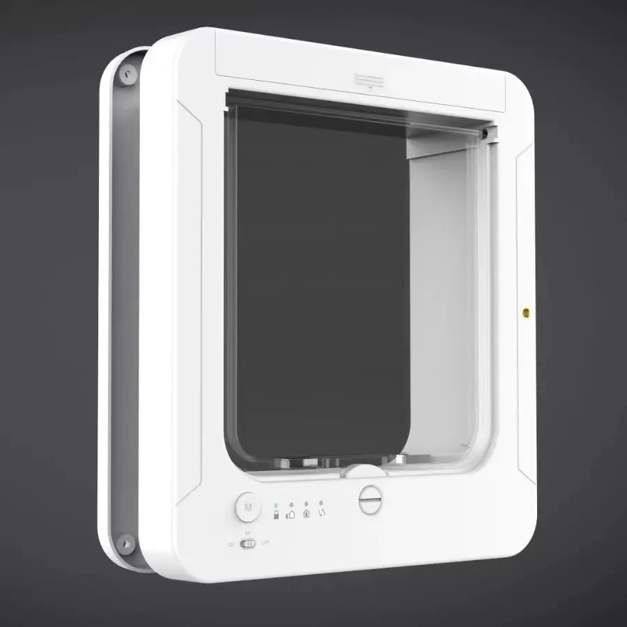 Electronic Induction Dog Cat Door Automatic Smart Pet Safe Door Cat Flap with Microchip Sensor Controllable Direction Cat