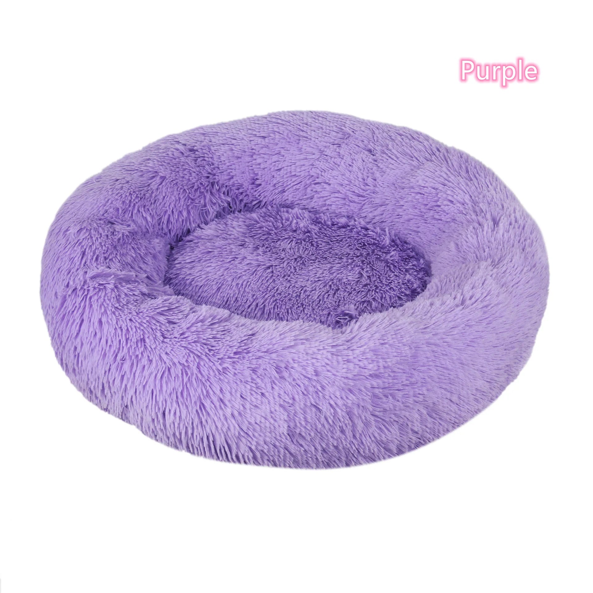 Super Soft Pet Cat Bed Plush Full Size Washable Calm Bed Donut Bed Comfortable Sleeping Artifact Suitable For Winter - Play Paws Toys
