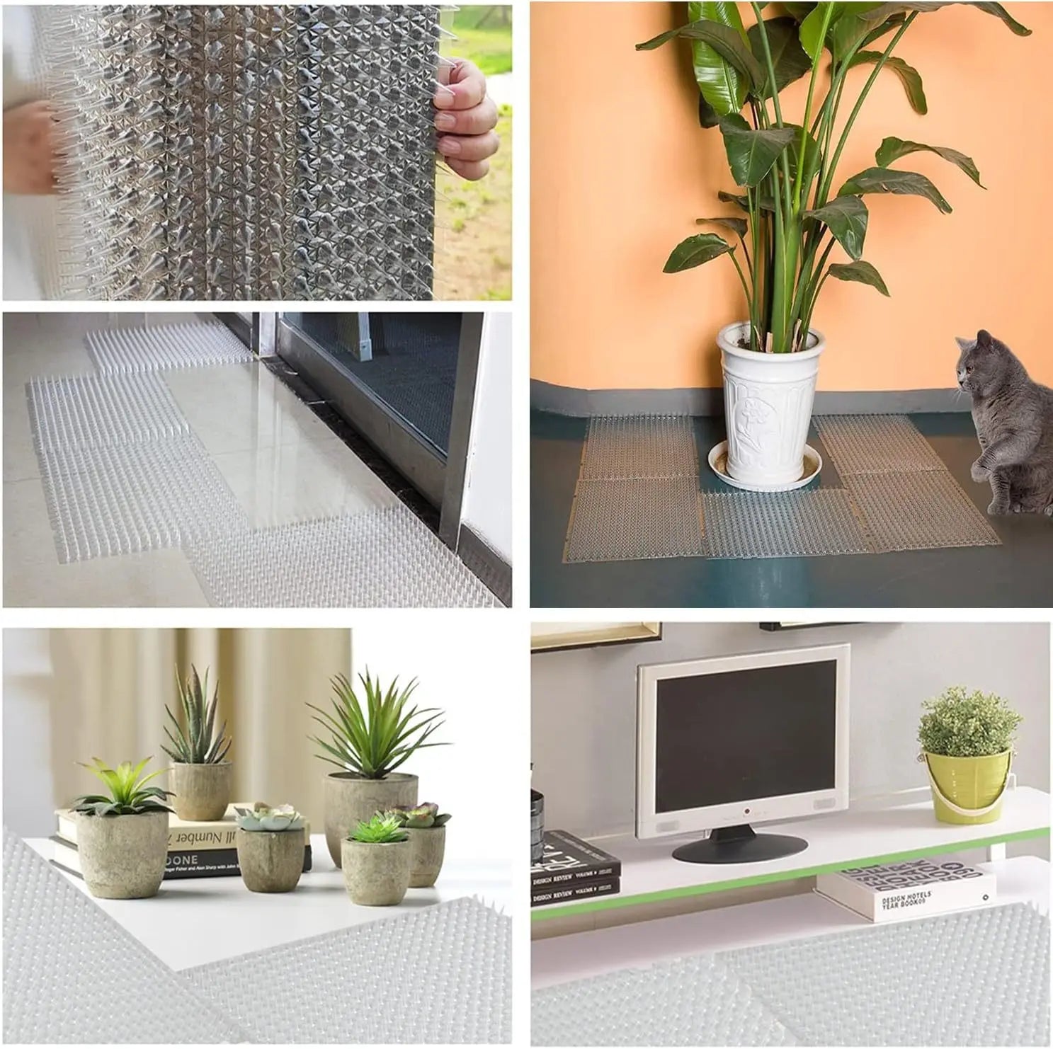 With Prickle Strips Spikes Straps Keep Cat Dog Away Digging Climbing Pet Supply Pad Anti-Cat Dog Mat Protect Plant