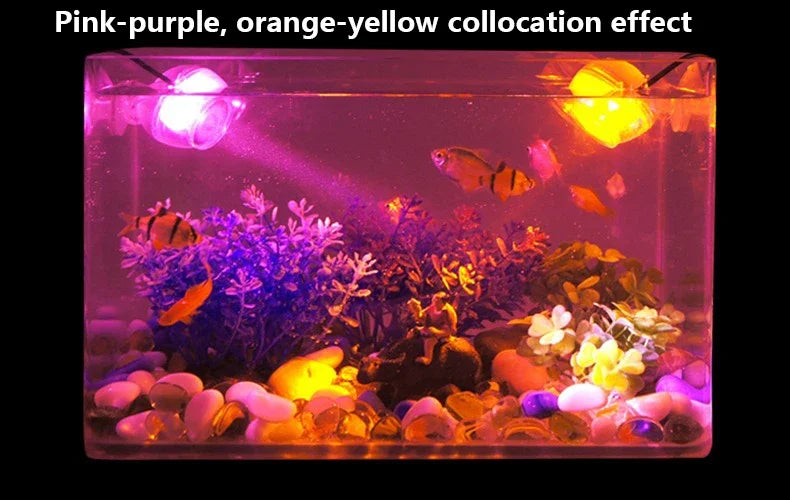 LED Aquarium Spotlight Saving Power But High Brightness Seven Gradient Night Light Various Angles Exposure USB Waterproof Diving