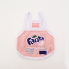 Summer new spring/summer cat and dog clothes thin style, western-style dopamine fruit soda suspender, cute vest style short styl