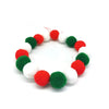 50pcs Elastic Plush Pom Ball Pet Collar Rainbow Flower Hair Decoration Dog Bowtie Necklace Pet Cat Bow Dog Grooming Accessories