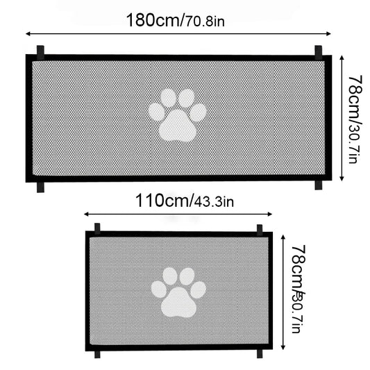 Pet Barrier Fences Portable Folding Breathable Mesh Cat and Dog Safety Fences Pet Supplies to Ensure Pet Safety - Play Paws Toys