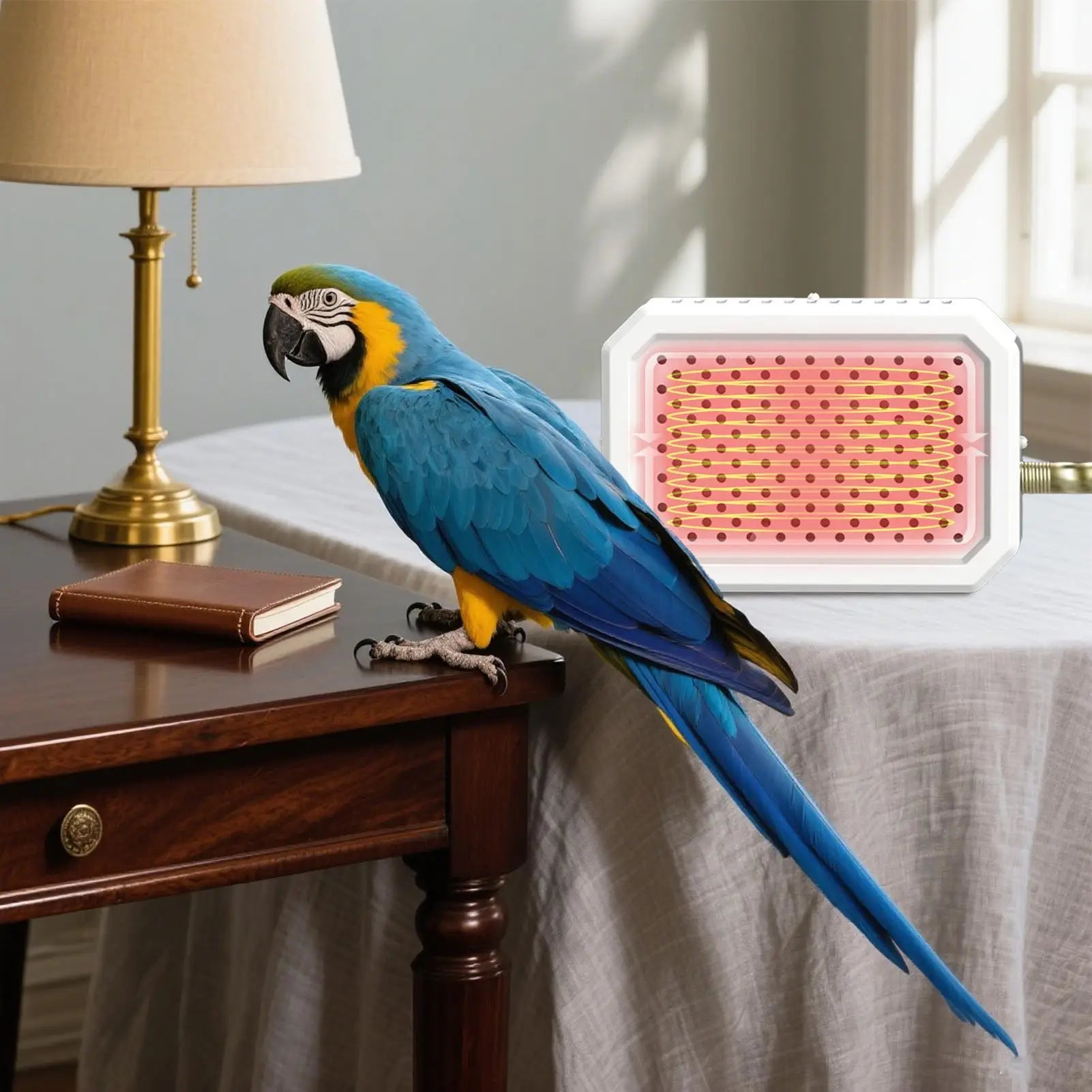 Bird Cage Heater Warming Thermostatic Coop Heater Cage Accessories For Winter Freezing Parakeet Parrot Lizard Nesting Outdoors