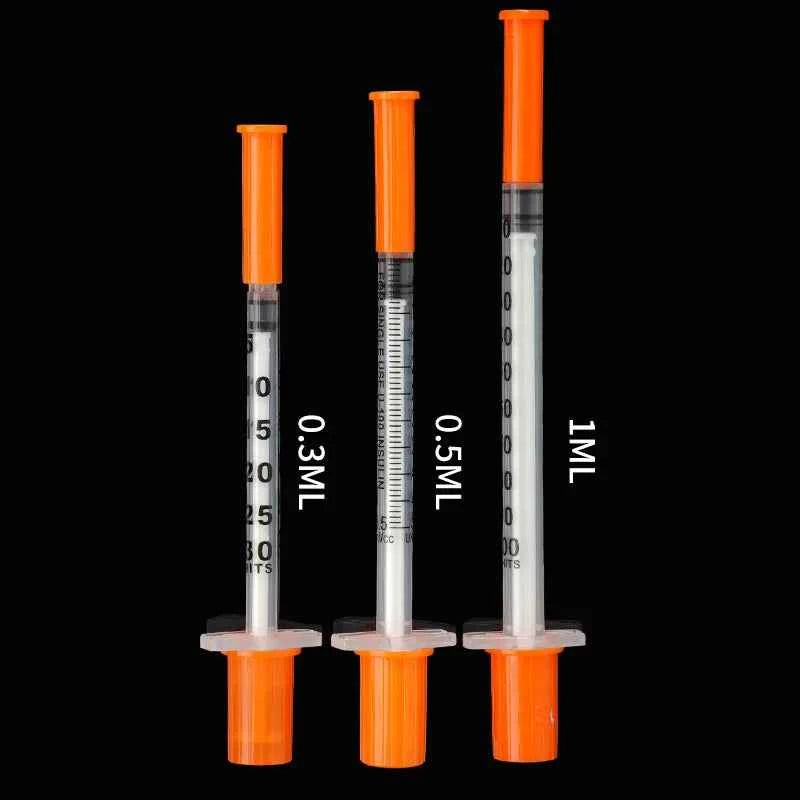 50/100Pcs Veterinary Injector Disposable Poultry Adjustable Continuous Syringe Vaccination Needle Livestock Pig Cow Pet Syringe
