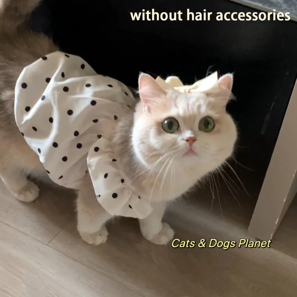 Fashion Dot Pet Dog Dress Sleeveless Summer Clothes Cat Princess Dresses Slim Style Pet Clothes Chihuahua Bichon French Bulldog