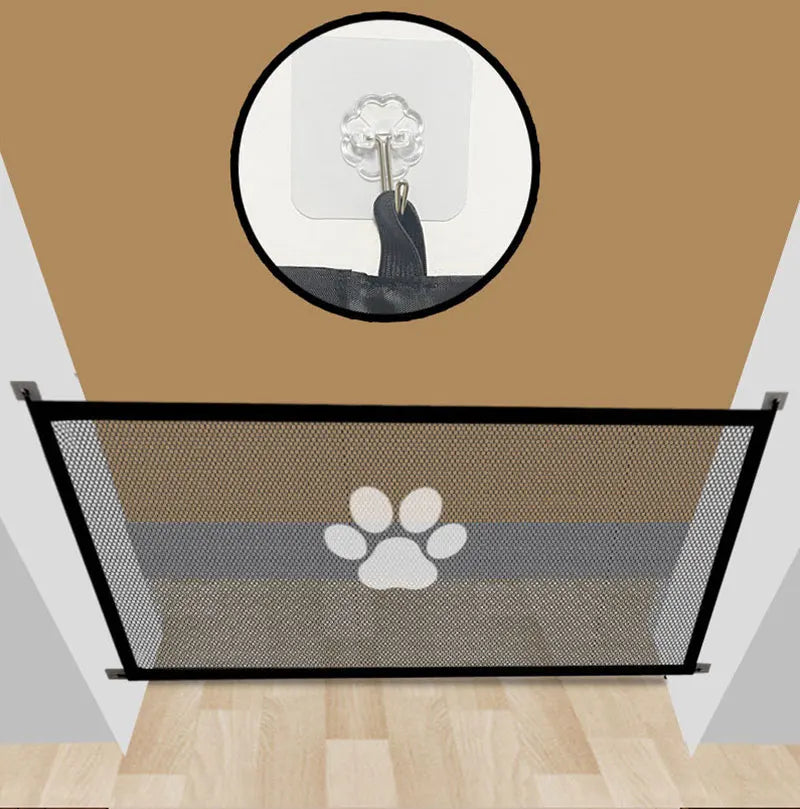 Pet Barrier Fences Portable Folding Breathable Mesh Cat and Dog Safety Fences Pet Supplies to Ensure Pet Safety - Play Paws Toys