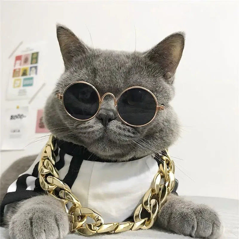 Pet Accessories Cat Glasses Non-slip Kitten Glasses Small Dog Sunglasses Puppy Kitty Cat Sunglasses Cosplay Costume Photos Props