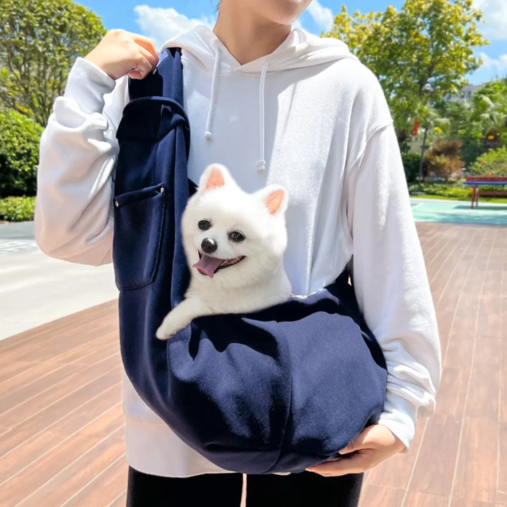 Pet Ortable Shoulder Bag with Pocket Fits Within 7.5kg Dog Cat Sling Carrier for Outdoor Travel Hiking Pet Carrying Supplies - Play Paws Toys