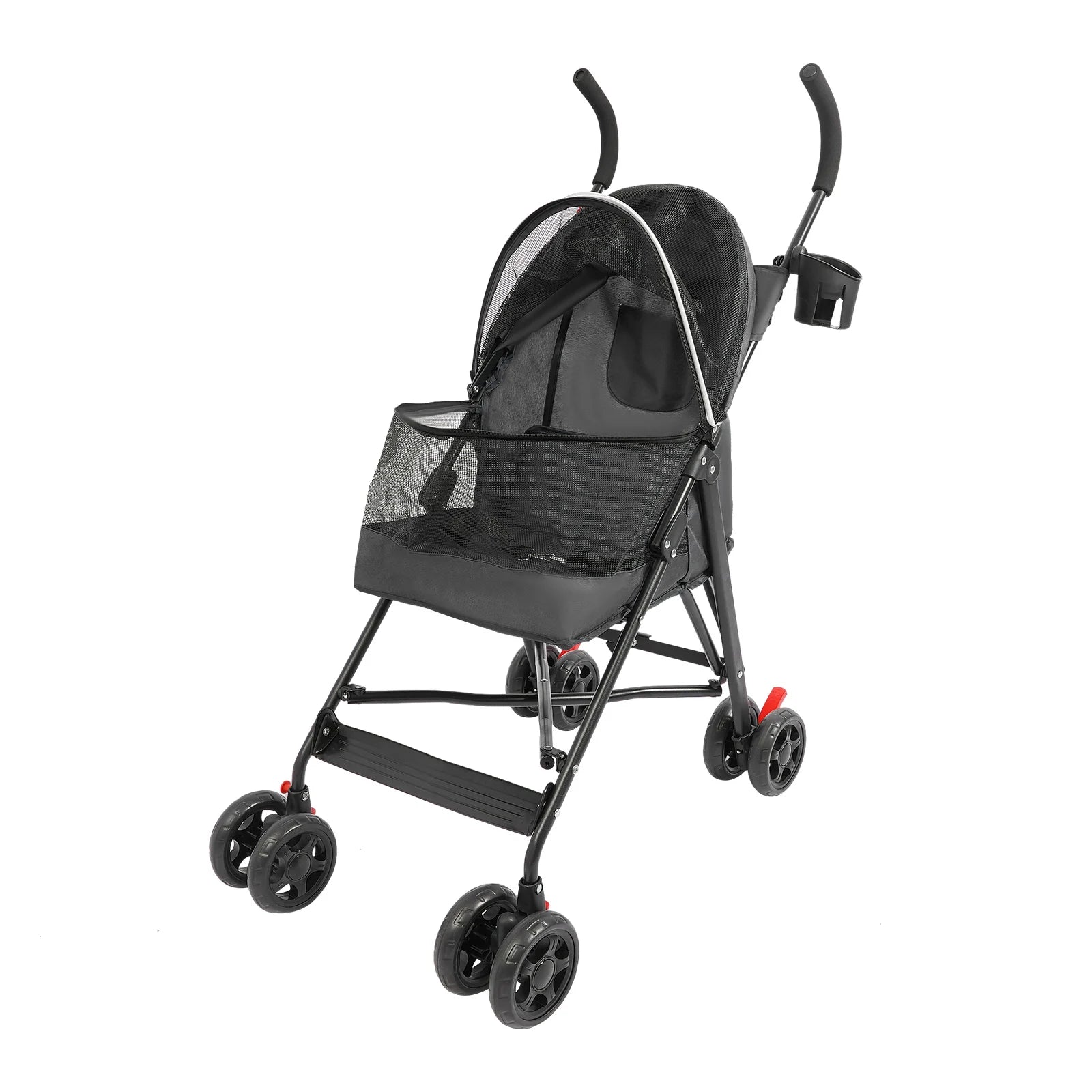 Pet Stroller for Small Dogs Cats, Lightweight Foldable Puppy Stroller with 360° Wheels, Safety Leash, 22lbs Capacity
