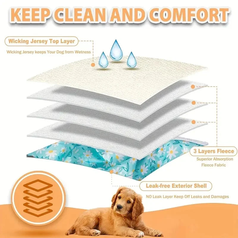 Washable Female Dog Diaper Sanitary Short Panties Pet Physiological Pants Dog Clothes Cartoon Print Underwear Briefs Pet Product