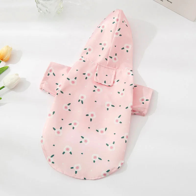 Small Dog Raincoat Summer Short Sleeve Dog Waterproof Clothes Puppy Coat Dog Raincoat Outdoor Coat Bichon Schnauzer Welsh