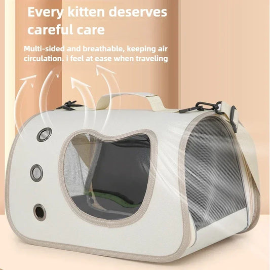 Premium Portable Foldable Breathable Pet Carrier Bag Lightweight for Small Dogs Cats Outdoor Cat Kitten Shoulder Carrying Bag - Play Paws Toys