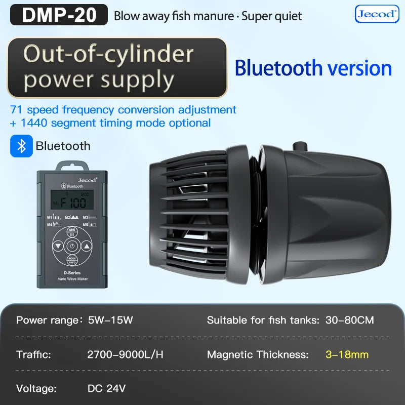 Jebao Jecod DMP Series New Smart Bluetooth App Control Cordless Freshwater Saltwater Fish Tank Water Pump Aquarium Accessories