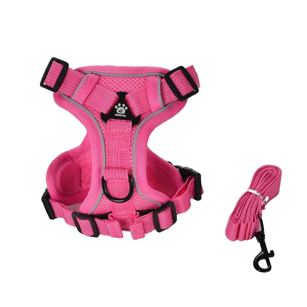 Cats Harness Leash For Small Dogs Cat Outdoor Reflective Adjustable Puppy Kitten Traction Device Tactical Training Pet Supplies