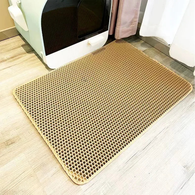 Large size Cat Litter Mat Eva Double Layer Waterproof Cat Litter Mat Pet Litter Box Mat Pet Toilet Cat Mat Cat Toilet Mat - Play Paws Toys